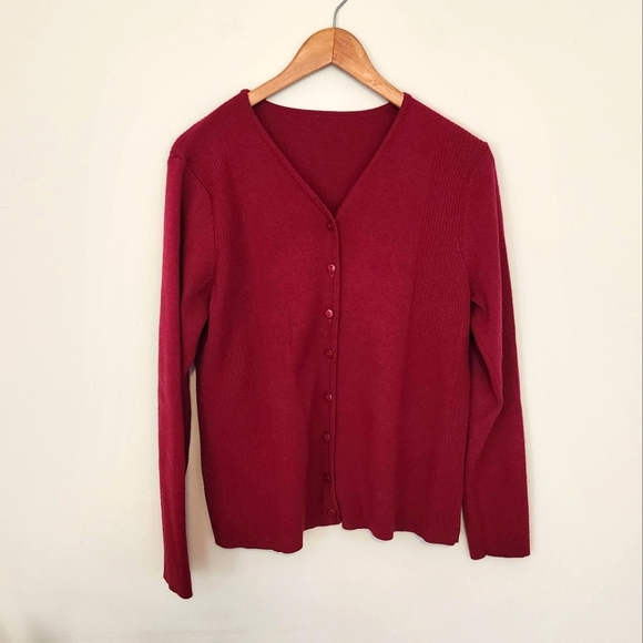 🔷️Red Knit Cardigan - Picture 5 of 9